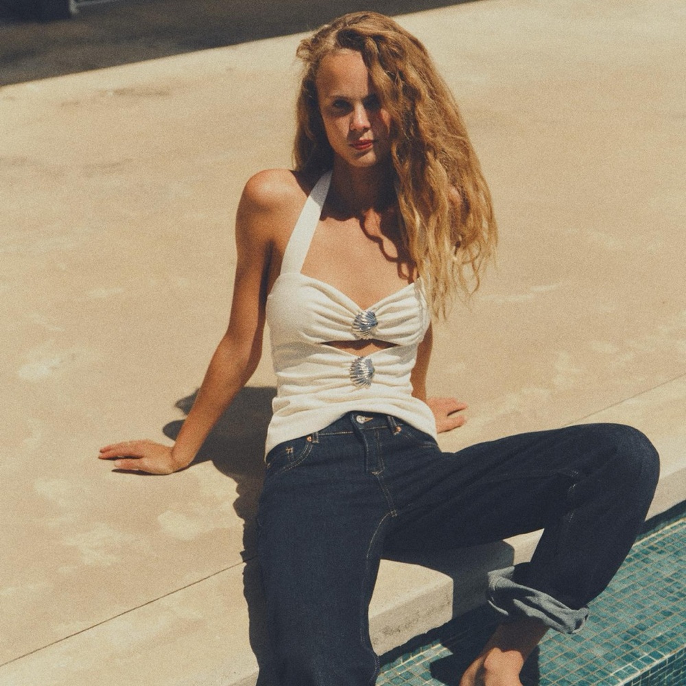 Brand New Halter Top with Shells